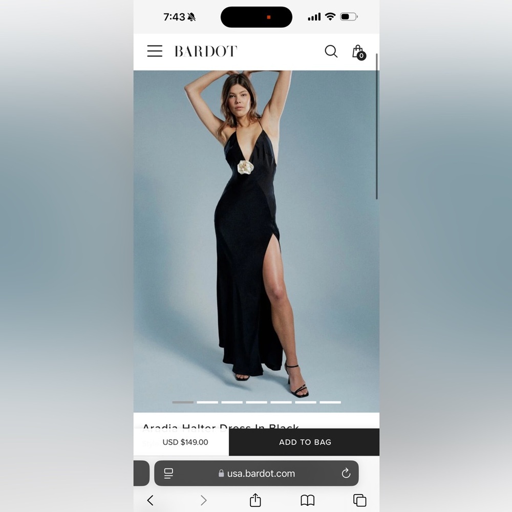 BARDOT DRESS “Aradiq Halter Dress”